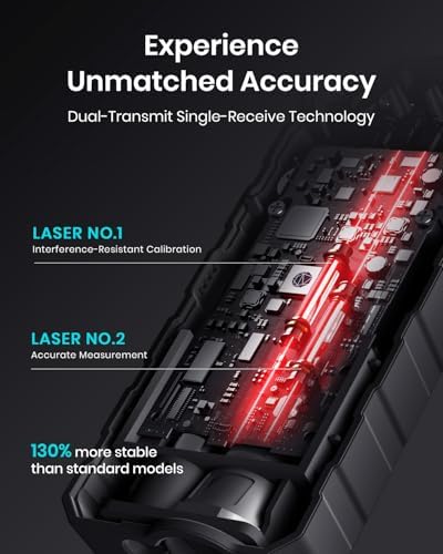 70M Laser Measure Device, MiLESEEY 229ft Digital Laser Tape Measure with Upgrade Electronic Angle Sensor, ±2mm Accuracy, Area Measurement, Volume and Pythagoras, 2"LCD Backlit, Mute, Battery Included - Image 3