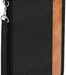 Travel Wallet, Family Passport Holder, RFID Blocking Travel Accessories Document Organiser for Tickets, Cards, Cash, Pen, Key, Waterproof Cover Holiday Essentials Case for Man & Woman