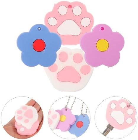 4Pcs Cat Claw Key Covers Cute Silicone Key Caps for House Keys Protector Accessories Identifiers Caps for Keychain Backpack Handbag Women Girls - Image 8