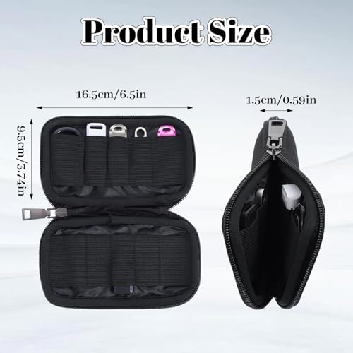 Ouligay Flash Drive Case 10 Slots USB Storage Case Portable Thumb Drive Caes USB Holder Storage Bag for Thumb Drives,Electronic Accessories Bag for Home Office Business, Protect and Store Small Items - Image 2