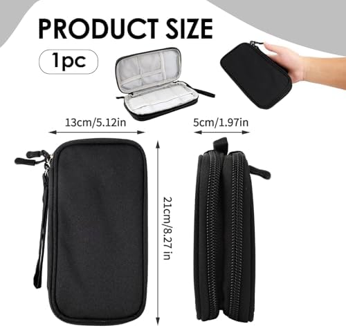 Electronics Accessories Organiser Bag, Waterproof Travel Cable Storage Case, Travel Gadget Bag, Compact Gadget Pouch for Chargers Cords Hard Drives Earphones, Holiday Essentials for Men Women - Image 2