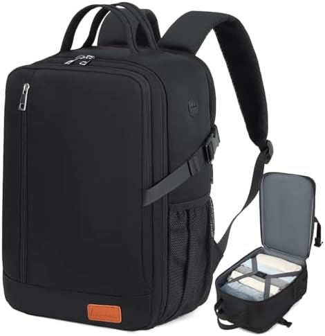 Lossga for Ryanair Cabin Bags 40x30x20 Anti Theft Carry-ons Underseat Travel Backpack Cabin Size Hand Luggage Bag with Water Bottle Holder