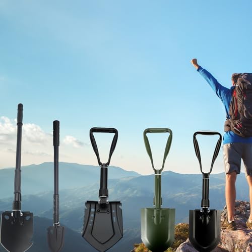 Folding Survival Shovel 23 IN,50# high-carbon steel Entrenching Tool, Folding Camping Shovel, Firefighting Shovel, Portable Shovel For Garden, Hunting, Hiking, Fishing, Car Emergency, Gifts For Men - Image 8