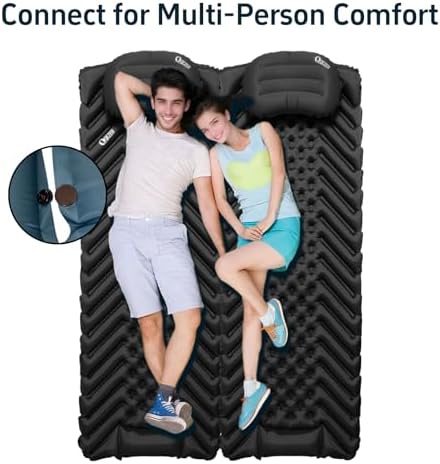 Ultralight Sleeping Mat with Seperate Pillow, only 500g Lightweight and Compact Sleeping Pad for Outdoor Backpacking, Hiking and Traveling (Black) - Image 6