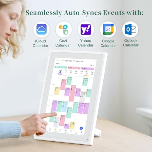 Smart Digital Calendar,10.1 inch Electronic Calendar Family Planner Chore Chart-HD Touchscreen Interactive Display for Family Schedules,Syncs with Google/iCloud,Wall Mount Included,Gifts for Women Men - Image 2