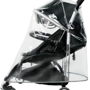 HighEnd Thicking EVA RainCover for Compact Foldable Stroller,Fit BBZYOYO Perfectly,Weather Shield with Waterproof Zipper Opening,Reflective Safety Edging & Full Coverage Design,Ideal for Urban Travel.