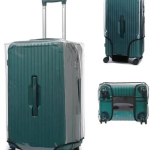 32 Inch Trunk Luggage Cover, Transparent PVC Suitacse Cover, Travel Waterproof Clear Luggage Protector Suitcase Cover