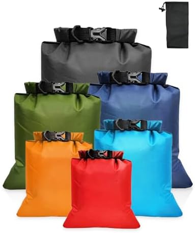 Victoper Waterproof Dry Bag Set 6 Pcs, Large Capacity Ripstop Dry Bag Waterproof in 8L 5L 3.5L 3L 2.5L 1.5L Organizer Storage Bags for Outdoor Hiking Camping Fishing Cycling (Multicolor) (Dry Bag-11)