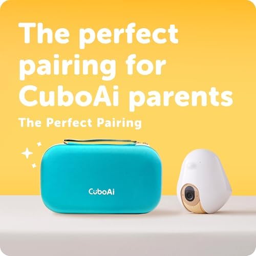 CüboAi CuboAi Travel Case | Protective Hard Shell Carry Case for CuboAi Smart Baby Monitor, Mobile Stand and Accessories | Tranquil Blue - Image 5