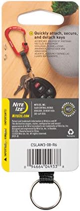 Nite Ize CSLAW3-08-R6 Locking Carabiner Keychain with Webbing, Olive - Image 7