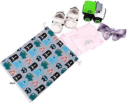 3 pcs Drawstring Storage Bag Set for Baby Stuff, Travel Home Accessories, Little Cats - Image 3