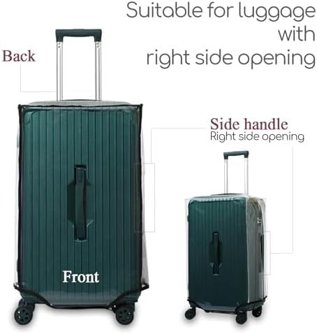 32 Inch Trunk Luggage Cover, Transparent PVC Suitacse Cover, Travel Waterproof Clear Luggage Protector Suitcase Cover - Image 6