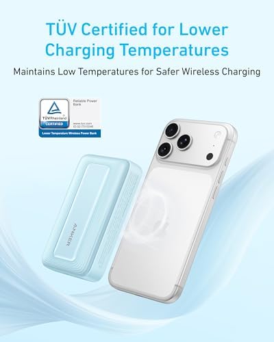 Anker Zolo Magnetic Power Bank, Compact 10,000mAh Wireless Portable Charger with 30W Max Fast Charging, Skin-Friendly and Durable Battery Pack, For iPhone 16/15/14 Series, AirPods, and More - Image 4