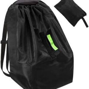 Car Seat Cover Travel Bag, Heavy Duty Carseat Protector, Waterproof Spacious Carrier with Strong Straps, Travel Accessory for Baby, Teens, Flights, Outdoor Use, 85x43x43cm Black