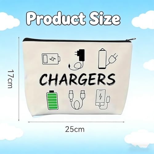 Charger Bag, Travel Charger Cable Storage Bag, Portable Charging Cable Pouch, for Charging Accessories, Cosmetics and Medicine Storage - Image 2