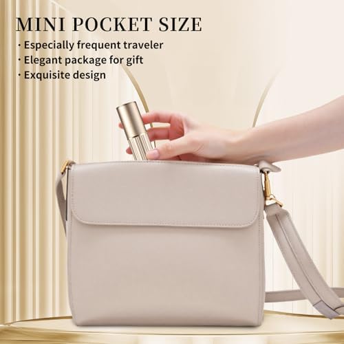 Portable Perfume Atomiser Refillable - 5ml Empty Travel Perfume Bottle, Nano Mist, Leaking Proof, Bottom Pump without Funnel, Luxurious Mini women and men (M5-Gold) - Image 5