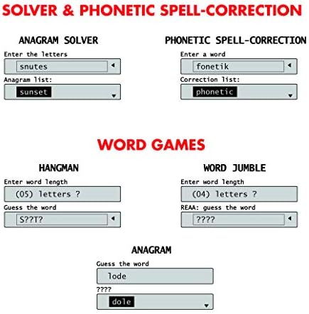 Lexibook, Collins Crossword, Bradford, Phonetic spell-correction, Anagram solver, words games, Electronic, with battery, black/white, CR753EN - Image 7
