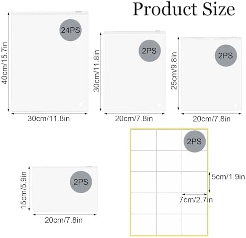 Zhtulck 30Pcs Reusable Ziplock Bags,40X30cm Hospital Bag Maternity Essentials, Travel Bags Organiser with Stickers, Hospital Bag Organiser Pouches Ziplock Bags for Clothes,Shoes,Cosmetics - Image 3