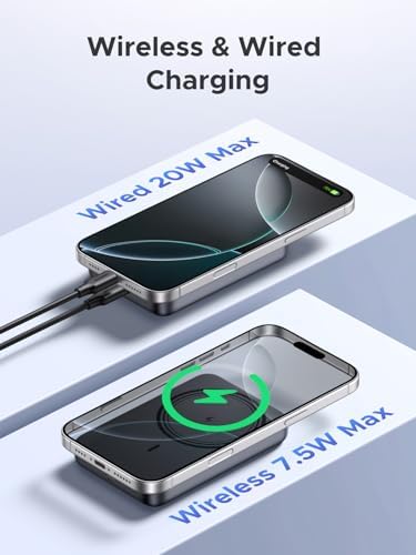 UGREEN Nexode Magnetic Wireless Power Bank Fast Charging, 10000mAh MagSafe-Compatible Portable Charger PD 20W USB-C Battery Pack Compatible with iPhone Air/17/16/15/14/13/12 Plus/Pro/Pro Max/Mini - Image 3