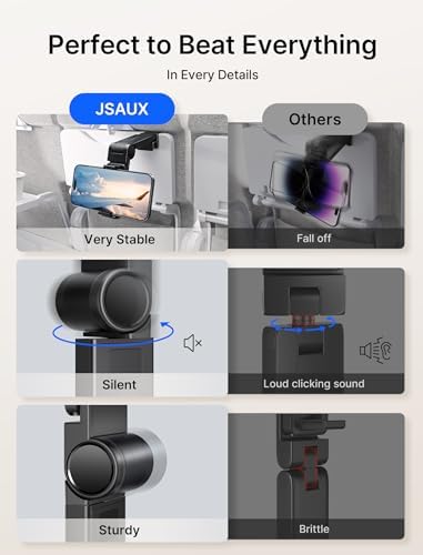 JSAUX Airplane Travel Essentials, Airplane Phone Holder, Travel Accessories for Flying,360 Degree Rotation Phone Holder, Hands-free for Plane Flying - Image 4