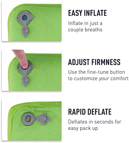 SEA TO SUMMIT - Aeros Down Pillow - Ultralight Inflatable Travel Pillow - 10D Fabric - With Premium Down Cushion Top & Lock System - For Backpacking & Camping - Grey - Image 4