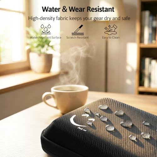 OrgaWise Cable Organiser Bag, Electronic Organizer Travel Case, Water Resistant Travel Accessories Bag Tech Pouch for Charger Adapter Power Bank Hard Drive (Black) - Image 5