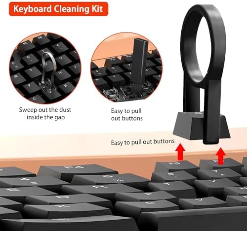 20-in-1 Laptop Screen Keyboard Cleaning kit, Cell Phone Cleaning kit, Air-pod Cleaning kit, Electronics Cleaning kit for Mobile Phones, Tablets, Computers, Computer Monitors, TV Camera Lenses (black) - Image 6