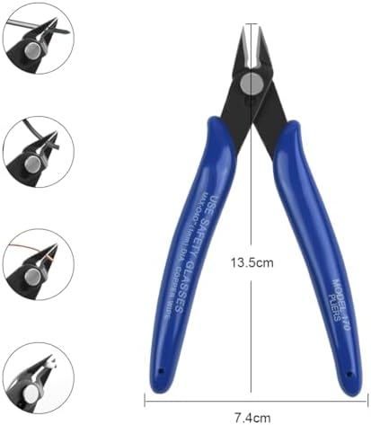 Ainiv Precision Tweezers Set, 11PCS Anti-Static ESD Tweezers Set with 1PCS Micro Wire Cutter for Modeling, Electronic Repair, Handicraft, Laboratory, Jewelry Manufacturing, Hobby etc - Image 4