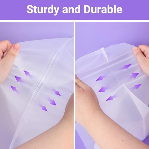 Zip Lock Bags for Clothes, 25Pcs 40 * 50cm Large Forsted Plastic Bags, Travel Organiser Bag, Packing Bags for Suitcases, Storage Bags for House Organize, Moving House (With Vent Holes) - Image 4