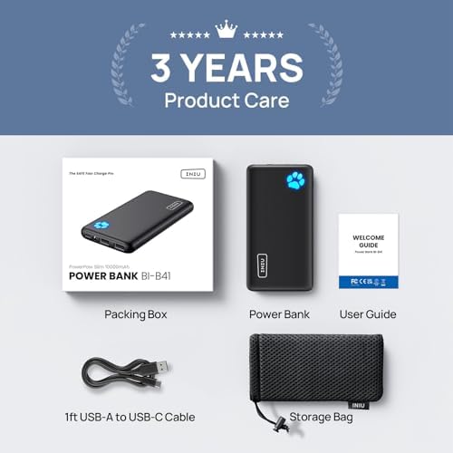 INIU Power Bank, Portable Charger 10000mAh Slimmest & Lightest High-Speed USB C Input & Output, PowerBank Triple 3A Phone Battery Pack, Travel Charger for iPhone 17 16 15 14 Plus Pro Samsung iPad etc - Image 8