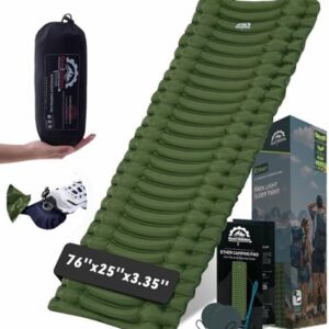 Gear Doctors Camping Pads Self Inflating Ultralight Apollo air 4.3-5.2 R Insulated Camping mats 1.5-3.3 in Must Haves Inflatable Foam air Sleep mat self Inflating air Mattress for Camping cot