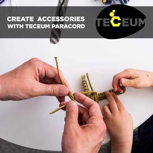 TECEUM Paracord Type III 550 Black – 30 m – 4mm – Tactical Rope MIL-SPEC – Outdoor Para Cord – Camping Hiking Fishing Gear and Equipment – Parachute Cord – Strong Survival Rope (100ft) 016 - Image 7