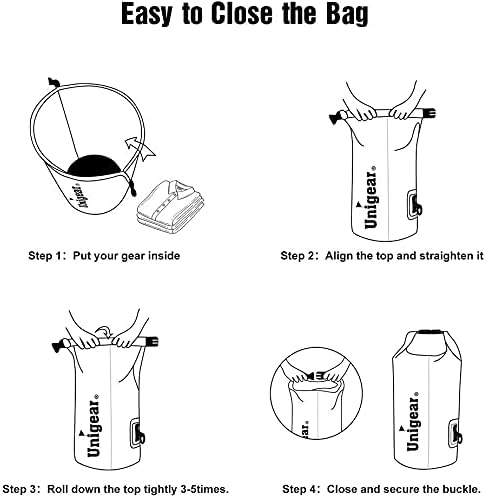 Unigear Waterproof Bags/Waterproof Bags/Dry Bag (2L/5L/10L/20L/30L/40L) for Outdoor Activities and Water Sports, Camping, Boating, Kayaking, Fishing with Waterproof Phone Pouch - Image 5