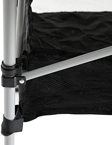Outsunny 70cm Aluminum Roll-Top Table w/Mesh Bag Camping Outdoor Dining Foldable w/Steel Frame Picnic Lightweight Hiking Furniture Desk, Silver - Image 9