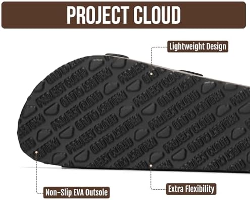 Project Cloud 100% Genuine Leather Flat Sandals Women Comfortable Beach Essentials Womens Sandals Memory Foam Vacation Essentials Comfy Women's Sandals Slides for Women Footwear - Image 4