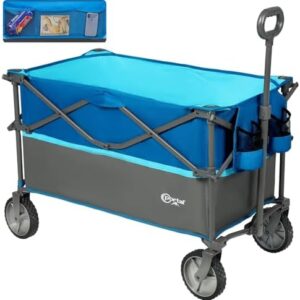 PORTAL XL Deeper Festival Trolley on Wheels 300L Larger Capacity Folding Camping Garden Beach Trolley Heavy Duty Pull along Cart Collapsible Wagon Foldable Picnic Trailer Hand Truck