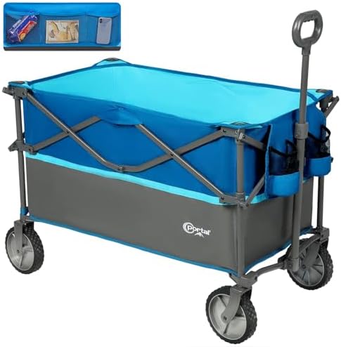PORTAL XL Deeper Festival Trolley on Wheels 300L Larger Capacity Folding Camping Garden Beach Trolley Heavy Duty Pull along Cart Collapsible Wagon Foldable Picnic Trailer Hand Truck