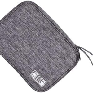 Travel Cable Storage Case with Versatile Organization for Travel Electronics 24 X 17 X 13cm (Gray)