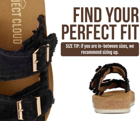 Project Cloud Comfortable Sandals Women - Lightweight with Plush & Soft Insole Buckle Womens Sandals - Non Slip and Durable Fashion Platform Frayed Sandal for Women 2026 (LIGHT) - Image 5