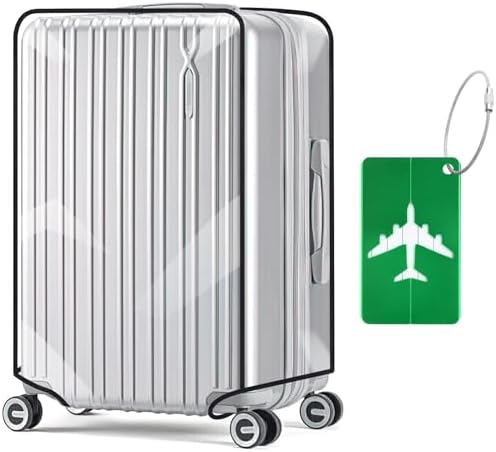 Flintronic Travel Luggage Clear PVC Cover, Luggage Cover Reusable, Suitcase Cover Washable, 30 Inch Suitcase Protective Cover, with Luggage Tag*1 - Image 9