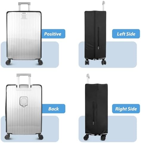 Transparent PVC Suitcase Cover, No Disassembly Required Clear Luggage Protector Suitcase Cover, Waterproof Travel Wrap Luggage Cover Protectors, Luggage Bag for Hard Cover Suitcase - Image 8