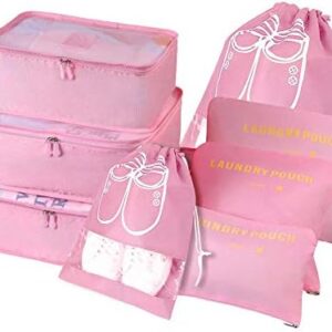 Vicloon Multifunction Packing Cubes - 8 PCS Organizer Packing Bags for Suitcase, Travel Essentials with Shoe Bag