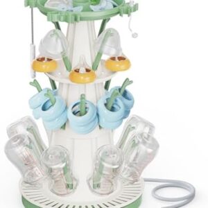 TAZENI Baby Bottle Drying Rack, Large Baby Bottle Storage, Space Saving Bottle Rack Dryer Organiser with 20 Hooks, for Feeding Nipples, Teats, Soothers, Newborn Essentials Bottle Accessories