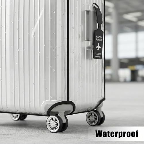 Clear Suitcase Cover 30 inch, Waterproof PVC 30 inch Large Suitcase Covers Protectors Luggage Cover, Transparent Luggage Protector with Tag, Anti-Scratch Protector for Wheeled Suitcases - Image 4