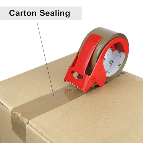 BOMEI PACK 3 Rolls No Bubble Brown Secure Sticky Packing Tape with 1 Dispenser,Heavy Duty Sealing Tape for Moving Boxes Sealing,48mic x 48mm x 66m - Image 8