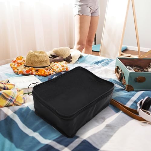 8pcs Travel Packing Cubes Luggage Organizers Set in Black, Waterproof Polyester Material Extra Security and Prevents Creasing, for Travel and Home Use - Image 8