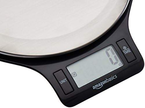 Amazon Basics Digital kitchen scales with LCD display (with batteries), Black and Stainless Steel, BPA free, Weighs up to 11 pounds - Image 5