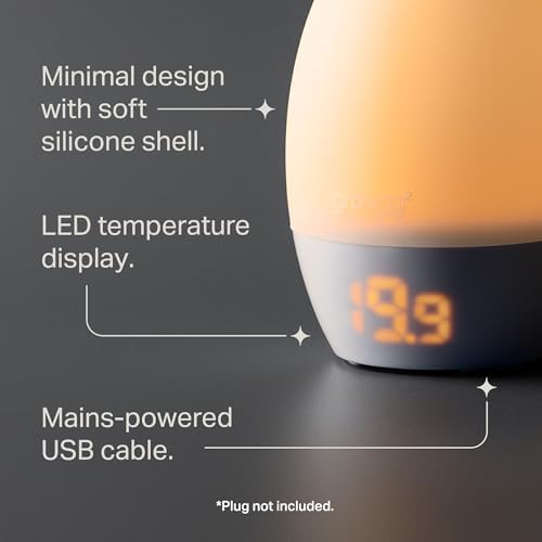Tommee Tippee GroEgg2, Toddler Nightlight, LED Colour-Changing with Digital Room Temperature Display for Safer Sleep, Adjustable Brightness, Silicone Shell, USB Rechargeable - Image 3