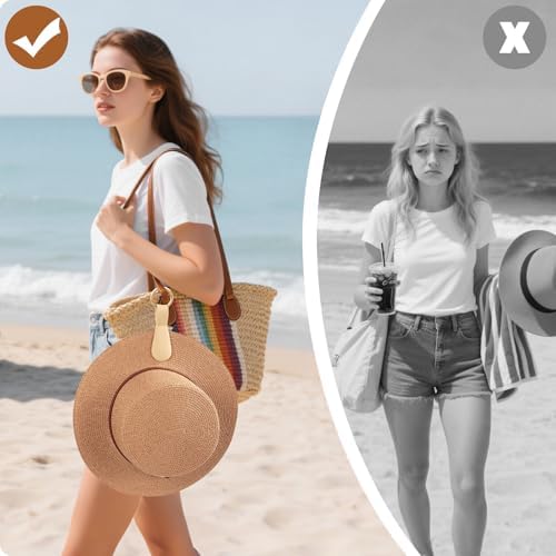 Fikoksol Magnetic Hat Clip for Travel on Bag, Silicone Hat Holder for Tote Beach Bag, Hand Free Strong Magnet Purse Hook Cowboy Hat Hanger Carrier for Travel Vacation Essentials Accessories - Image 4