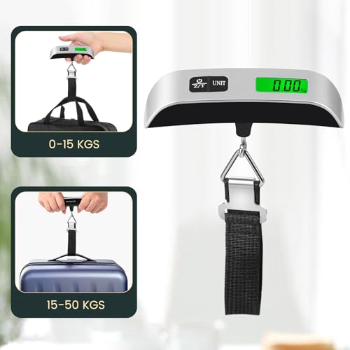 Brencco Electronic Luggage Scales, Portable Scales Max 50 kg/110 Lb, Suitcase Scales with Backlit LCD Screen with Tare Function for Travel Accessories - Image 4